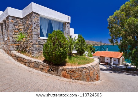 Greek architecture at Mirabello Bay on Crete