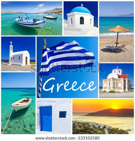 Collage of images from Greece