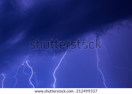 Summer thunderstorm at night