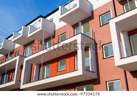 New apartments for sale over blue sky