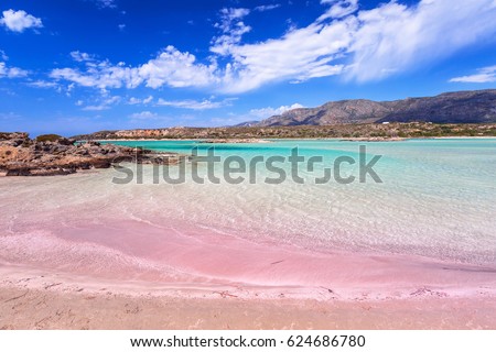 Similar – Image, Stock Photo Stone beach, sea, pink sky