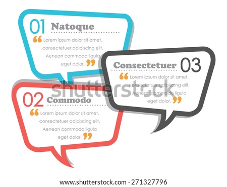 infographic element in speech bubble shape