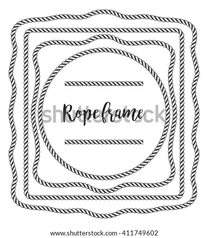 Rope Frame Stock Vector 411749602 : Shutterstock