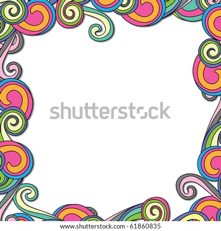 Swirl Frame Stock Vector Illustration 61860835 : Shutterstock