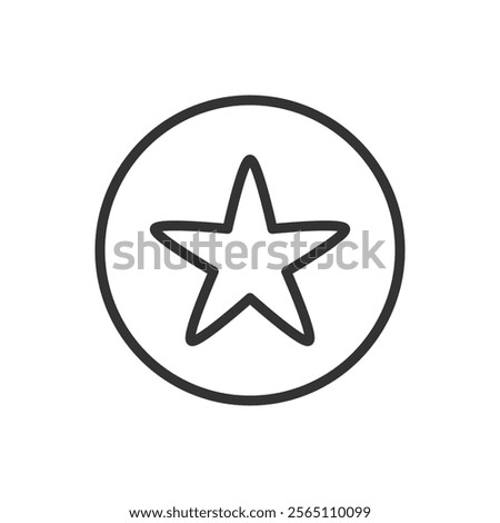 Favorite star line icon. Vector illustration