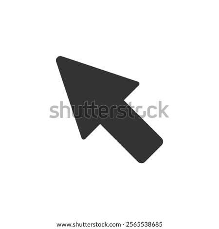 Cursor arrow solid icon. Vector illustration