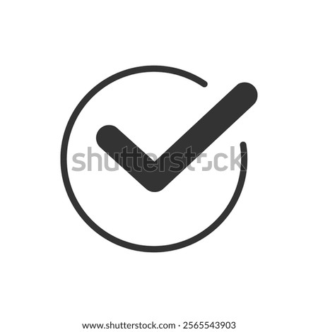 Checkmark solid icon. Vector illustration