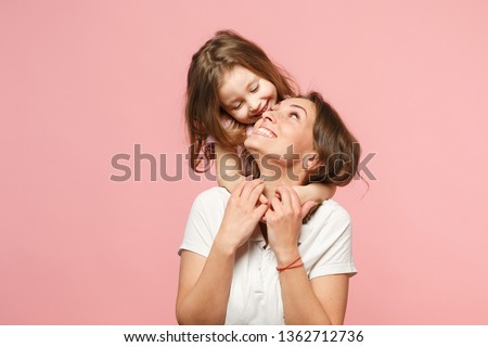 Similar – Image, Stock Photo Mother daughter child family love happy joy fun outdoors kids teenager funny laugh together hug tender gentle sweet cute nice positive kind lovely