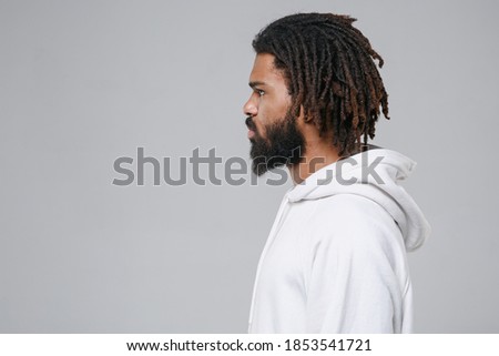 Similar – Image, Stock Photo Black man with dreadlocks looking at camera