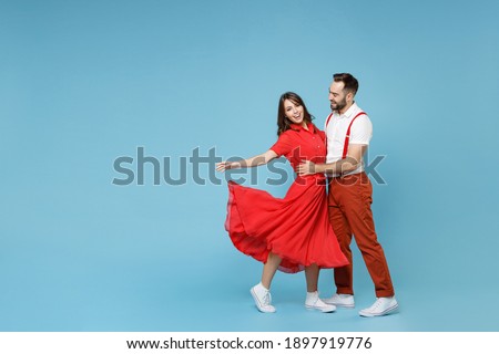 Similar – Image, Stock Photo A saint valentine mock up with colorful red hearts over a pastel blue background for the love day with copy space