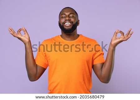 Similar – Image, Stock Photo Calm black man in sunglasses in city
