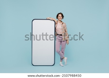 Similar – Image, Stock Photo Girl stands near the wall and drops the shadow