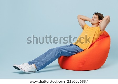 Similar – Image, Stock Photo Side view of relaxed senior woman
