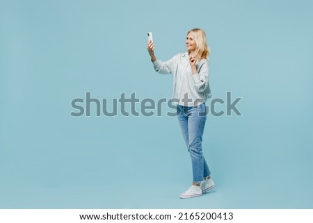 Similar – Image, Stock Photo Woman taking photo of salad in bowl