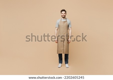Similar – Image, Stock Photo Smiling boy in apron in kitchen
