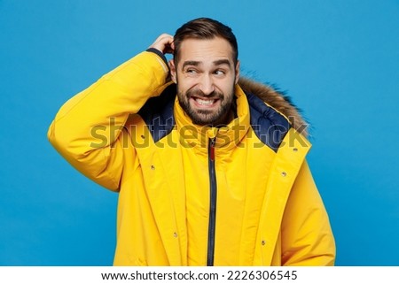 Similar – Image, Stock Photo sad man looking down