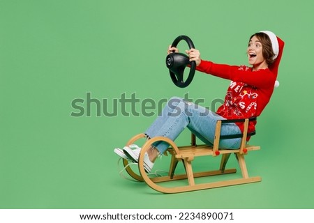 Similar – Image, Stock Photo People with sledges in the Harz Mountains against the light