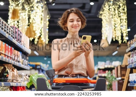 Similar – Image, Stock Photo Woman shopping on vegetable market