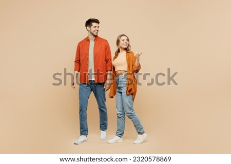 Similar – Image, Stock Photo Man walking on amazing landscape of desert hills on background of blue sky