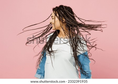 Similar – Image, Stock Photo girl with braids playing in havana