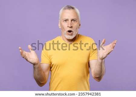 Similar – Image, Stock Photo Senior man with gray hair
