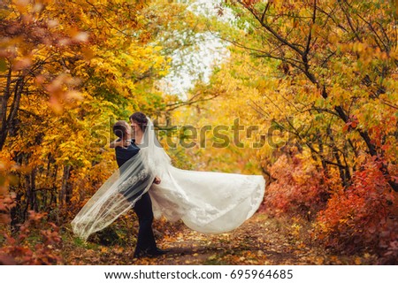 Similar – Image, Stock Photo autumn wedding Bride