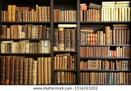 Similar – Image, Stock Photo Old books Stack Many