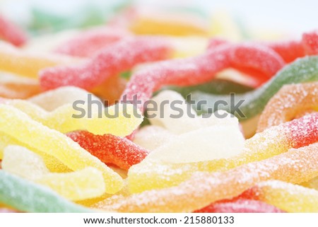 load of colorful candies.