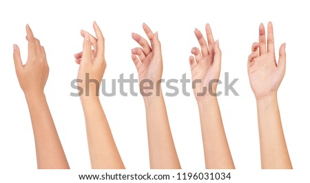 Similar – Image, Stock Photo A woman reaches for a product in a grocery store