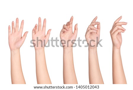 Similar – Image, Stock Photo A woman reaches for a product in a grocery store