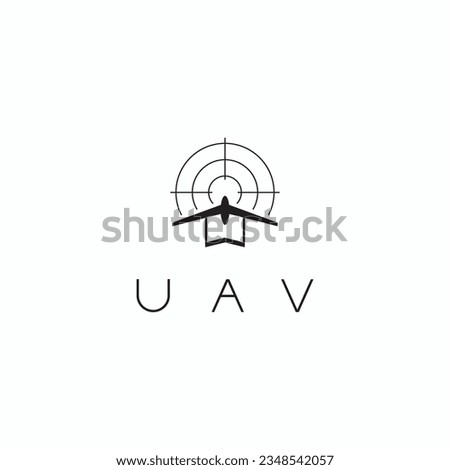 

  Drone, UAV shop logo, poster. Drone icons set. Collection of 4 drone's isolated on white background. Vector illustration