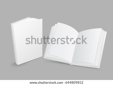 empty book realistic mockup template vector download free vector
