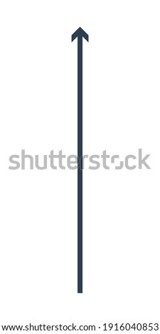 vector image of long vertical up arrow