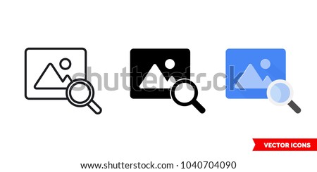 Preview icon of 3 types: color, black and white, outline. Isolated vector sign symbol.
