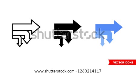 Sankey icon of 3 types: color, black and white, outline. Isolated vector sign symbol.