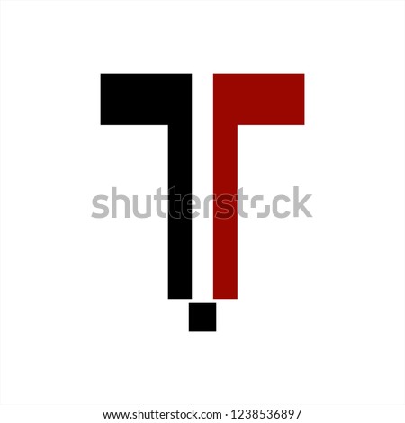 rTr, jTj initials geometric letter company logo