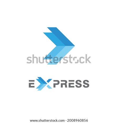express logo Vector icon design illustration Template
