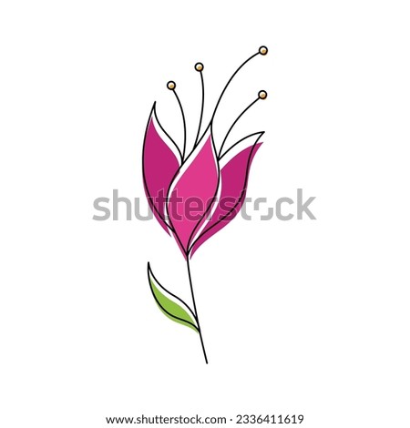 Beauty florist vector icon design template