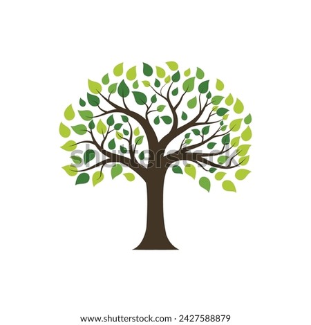 Tree icon logo template vector illustration design