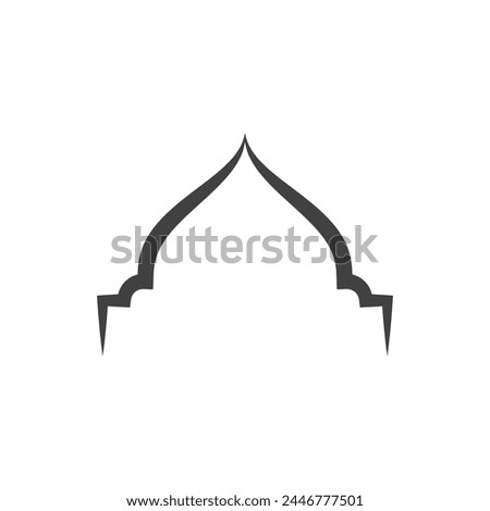 Mosque Moslem icon vector Illustration design template