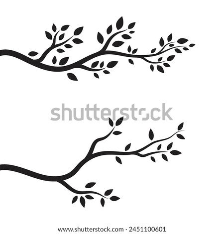 tree branch vector ilustration design template