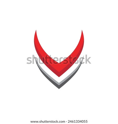 V Letter Logo Template vector icon illustration