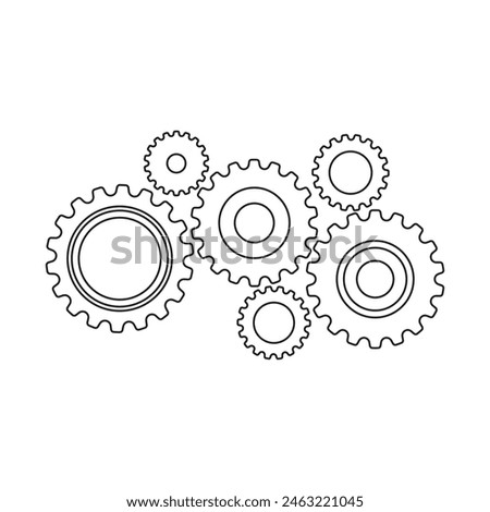 Gear vector icon illustration design template