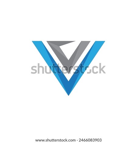 V Letter Logo Template vector icon illustration