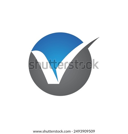 V Letter Logo Template vector icon illustration