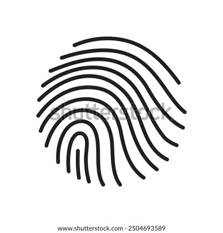 Security access concept. Fingerprint line vector icon