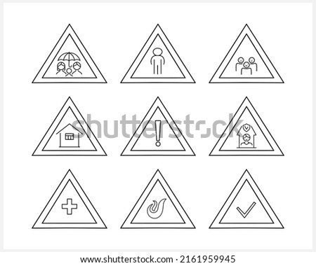 Shield, guard icon isolated. Doodle warning sign. Filled flat Sticker. Vector stock illustration. EPS 10