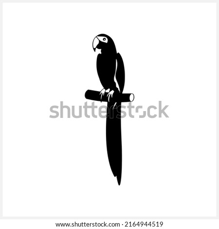 Doodle parrot macaw clip art isolated. Animal art. Sketch bird. Vector stock illustration. EPS 10 Stock foto © 