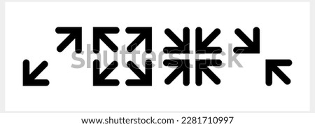 Full screen icon Max min Stencil Vector stock illustration EPS 10