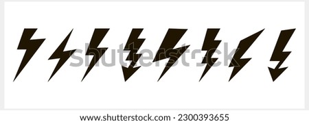 Lightning vector icon isolated. Thunder charging power for electricity energy and batteries. Thunderstorm. Vector stock illustration EPS 10